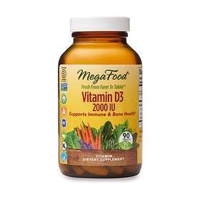 MegaFood Vitamin D-3 2000IU 90 Tabletter