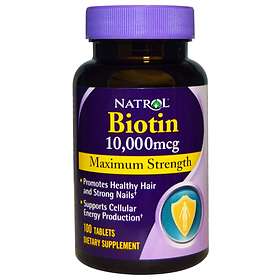 Natrol Biotin Maximum Strength 10000mcg 100 Tabletter