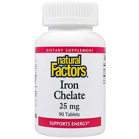Natural Factors Iron Chelate 25mg 90 Tabletter