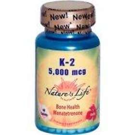 Nature's Life K-2 Menatetrenone 5000mcg 60 Tablets