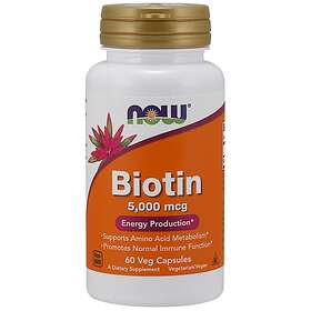 Now Foods Biotin 5000mcg 60 Gélules