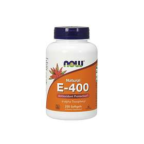 Now Foods E-400 100% Natural D-Alpha Tocopheryl 250 Kapslar