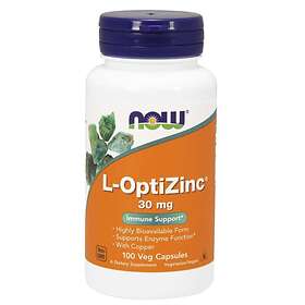 Now Foods L-OptiZinc 30mg 100 Gélules