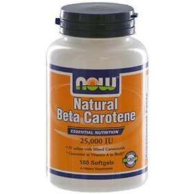Now Foods Natural Beta Carotene 25000IU 180 Capsules