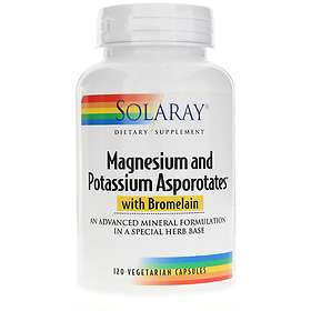 Solaray Magnesium and Potassium Asporotates 120 Gélules