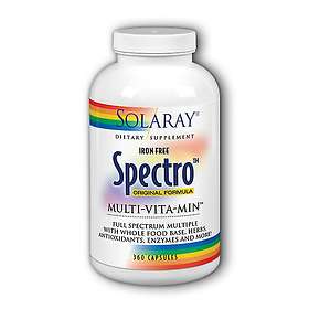 Solaray Spectro Multi-Vita-Min Original Formula Iron Free 360 Capsules