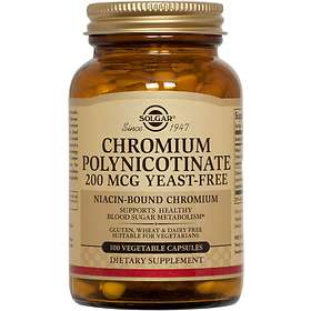 Solgar Chromium Polynicotinate 200mcg 100 Capsules