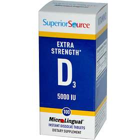 Superior Source MicroLingual Extra Strength Vitamin D3 5000IU 100 Tablets