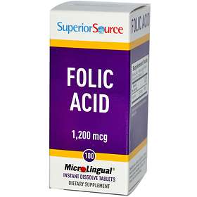 Superior Source Folic Acid 1.200mcg 100 Tablets
