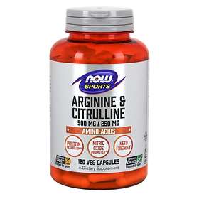 Now Foods Arginine & Citrulline 500 / 250 120 Kapslar