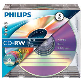 Philips CD-RW 700MB 12x 5-pack Jewelcase