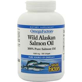 Natural Factors Omega Factors Wild Alaskan Salmon Oil 1000mg 180 Capsules