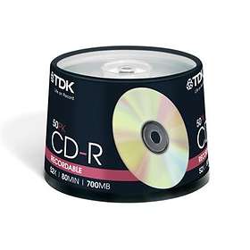 TDK CD-R 700MB 52x 50-pack Cakebox