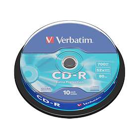 Verbatim CD-R 700MB 52x 10-pakning Spindel Extra Protection