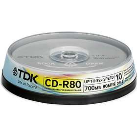 TDK CD-R 700MB 52x 10-pack Spindel