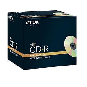 TDK CD-R 800MB 40x 10-pack Jewelcase