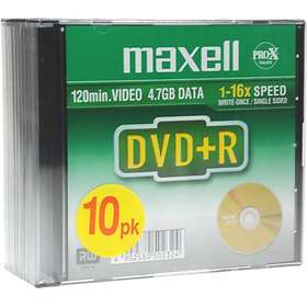 Maxell DVD+R 4,7Go 8x Pack de 10 Boîtier slim