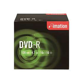 Imation DVD-R 4,7Go 16x Pack de 10 Boîtier cristal