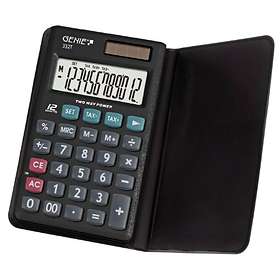 Genie 200 Calculatrice de poche pliable à écran 8 chiffres Rouge 