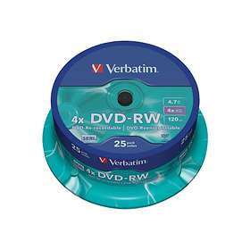 Verbatim DVD-RW 4.7GB 4x 25-pack Cakebox