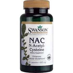 Swanson NAC (N-Acetyl-Cysteine) 600mg 100 Kapslar