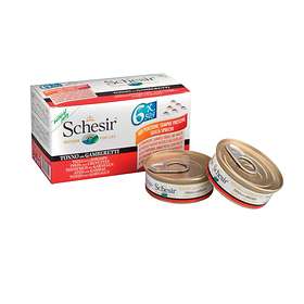 Schesir Cat Cans Jelly Tuna & Shrimps 6x0.05kg