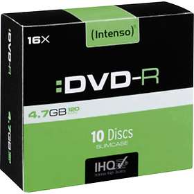Intenso DVD-R 4,7GB 16x 10-pack Slimcase