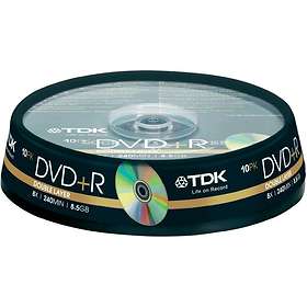 TDK DVD+R DL 8,5GB 8x 10-pack Spindle