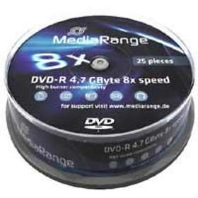 MediaRange DVD-R 4,7GB 8x 25-pakning Spindel