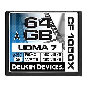 Delkin Cinema Compact Flash 1050x 64Go