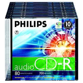 Philips CD-R 700MB 10-pack Jewelcase Audio