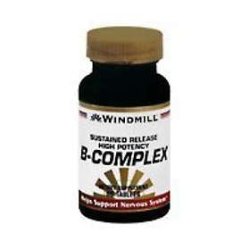 Windmill Vitamins Sustained Release High Potency B-Complex 60 Tabletter