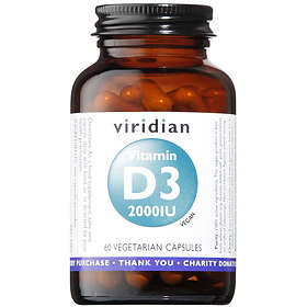 Viridian Vitamin D3 2000IU 60 Kapslar
