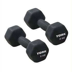 York Fitness Neo Hex Dumbbells 2x5kg
