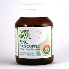 Wise Owl Health Zinc Plus Copper 60 Capsules