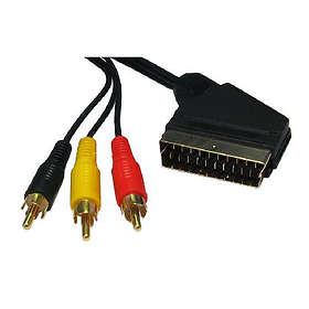 Cables Direct Scart - 3RCA 5m