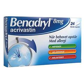 Benadryl Allergy Acrivastine 24 Capsules