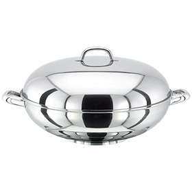 Stellar 8000 Stainless Steel Wok 37cm (with Lid)