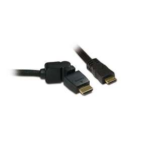 Metronic HDMI - HDMI Mini Haute vitesse avec Ethernet (swivel) 1,5m
