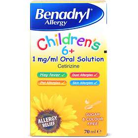 Benadryl Allergy Children's 6+ 1mg/ml Solution 70ml