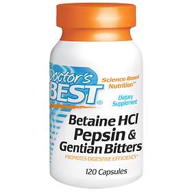 Doctor's Best Betaine HCL Pepsin & Gentian Bitters 120 Gélules