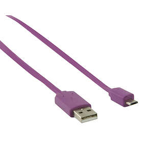 Valueline Flat CCA USB A - USB Micro-B 2.0 1m