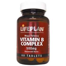 Lifeplan Mega Vitamin B Complex 500mg 60 Tablets - Find Den Bedste Pris ...