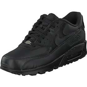 nike black leather trainers mens