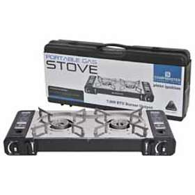 Campmaster Portable Twin Burner Butane Gas Stove