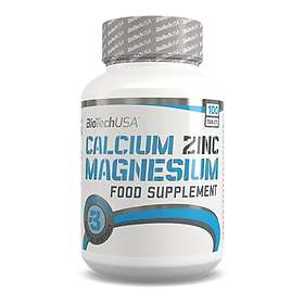 BioTech USA Calcium Zinc Magnesium 100 Tablets