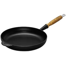 Le Creuset Cast Iron Fry Pan 24cm (with Wooden Handle)