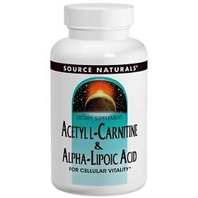Source Naturals Acetyl L-Carnitine & Alpha-Lipoic Acid 650mg 60 Tablets