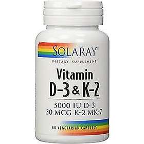 Solaray Vitamin D-3 & K-2 60 Kapslar