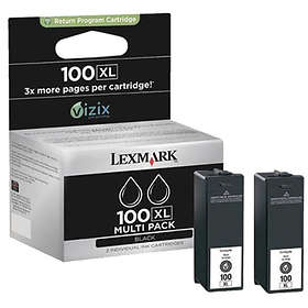 Lexmark 100XL (Svart) 2-pack
